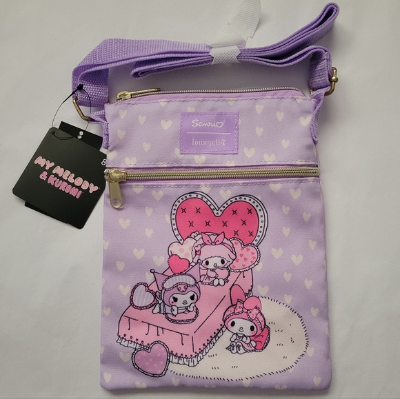 Loungefly My Melody & Kuromi Sleepover Passport Crossbody Bag - Picture 3 of 6